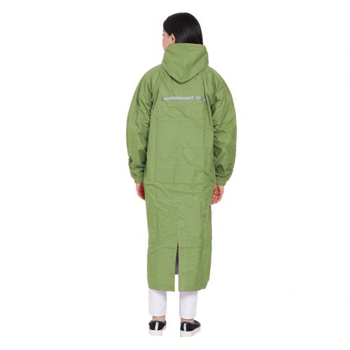 American Green Raincoat For Women With Adjustable Hood