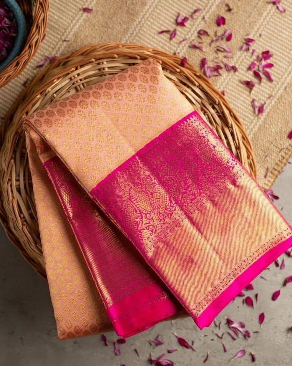 Festive Collection Pink Color New Soft Silk Saree