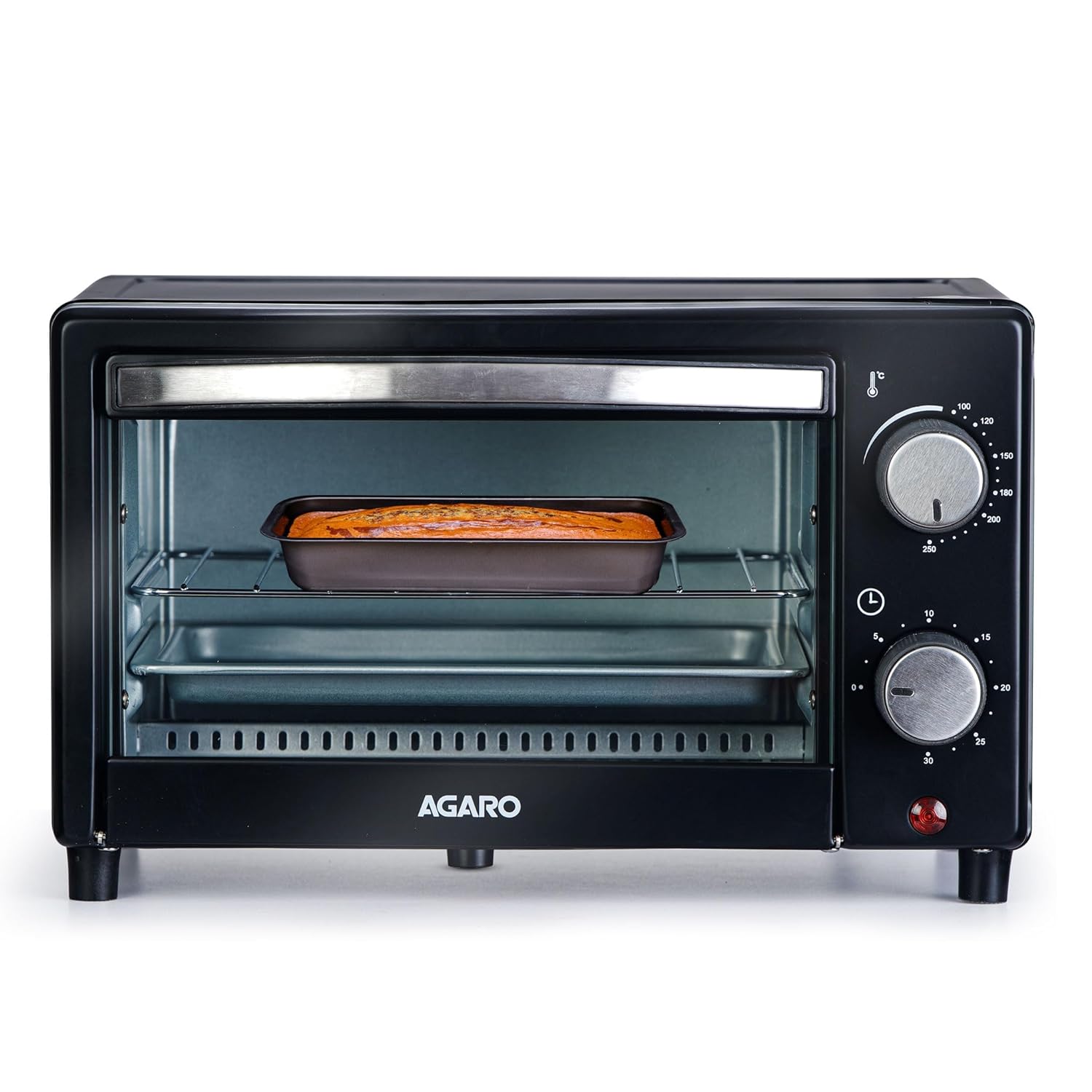 AGARO Marvel 9L Oven Toaster Griller Cake Baking Grilling Toasting OTG 800 Watts (Black)