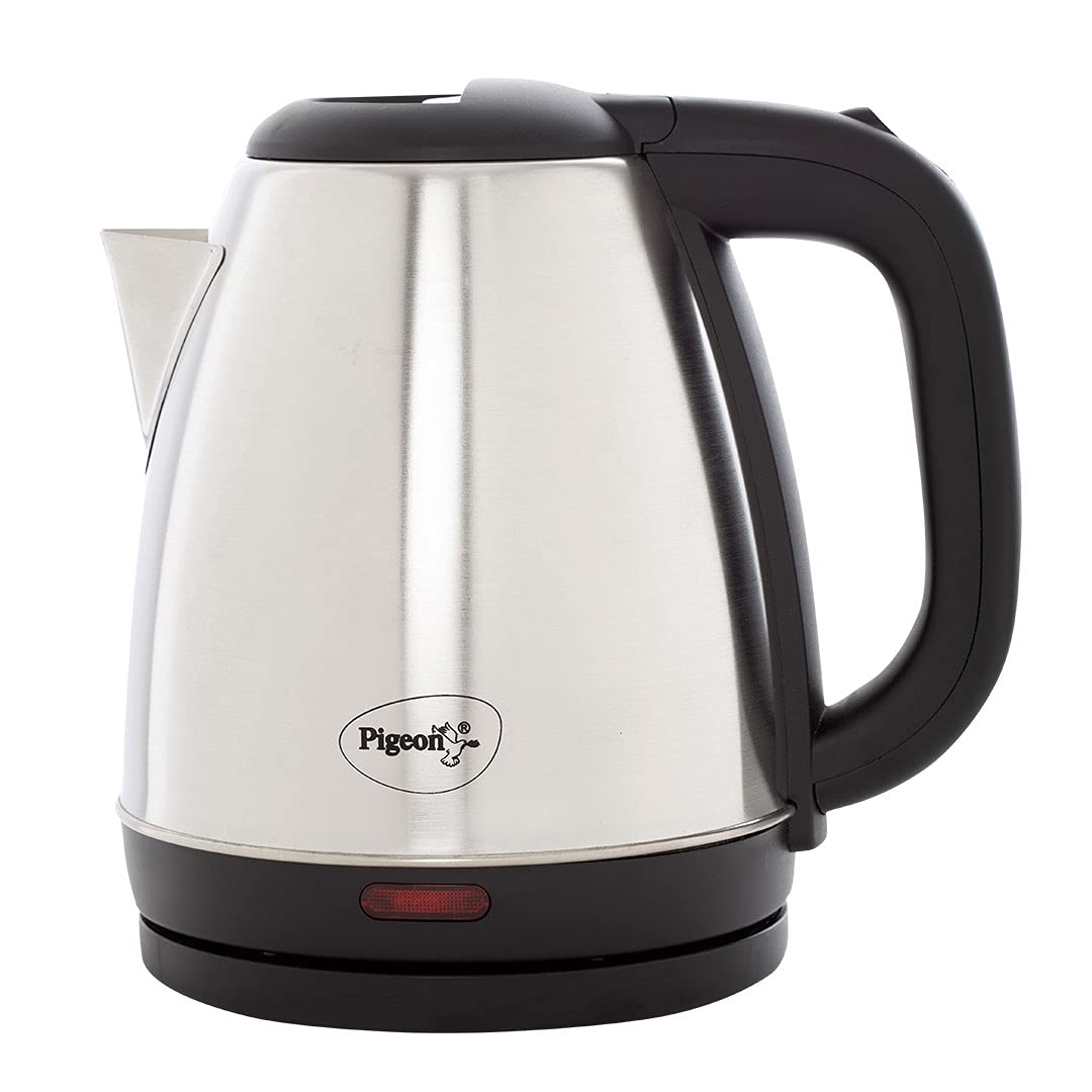 Pigeon By Stovekraft Amaze Plus Electric Kettle (14289) With Stainless Steel Body 1.5 Litre Used For Boiling Water Making Tea And Coffee Instant Noodles Soup Etc (Silver)